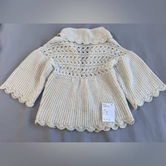ARDEN B Womens Knit BUTTON FRONT CARDIGAN SWEATER Shawl Size‎ Medium ivory - Picture 9 of 9